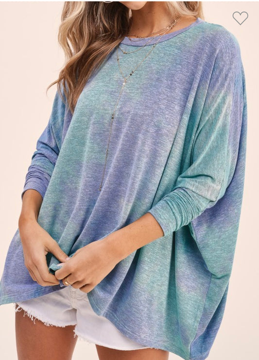 Mint/Blue Boxy Pullover - LM2