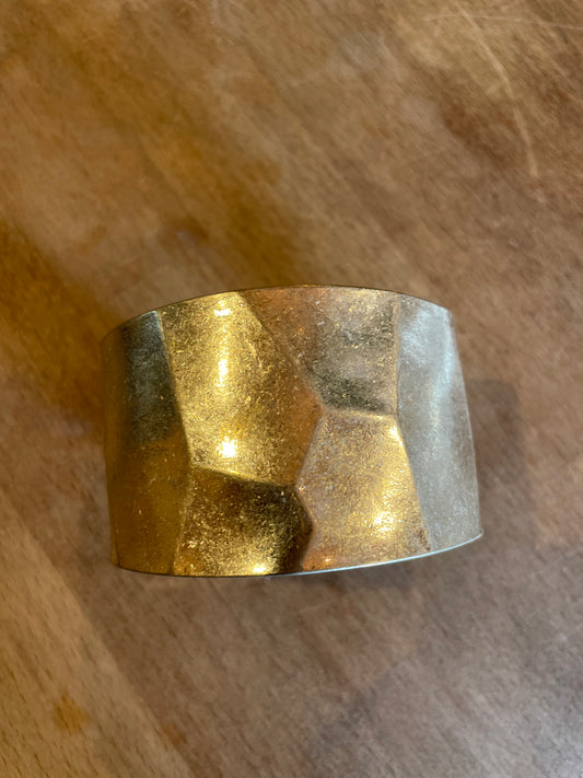 Wide gold Cuff Bracelet
