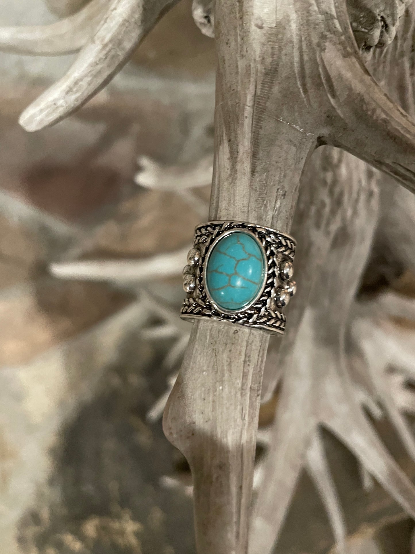 Turquoise Stone and Silver Ring