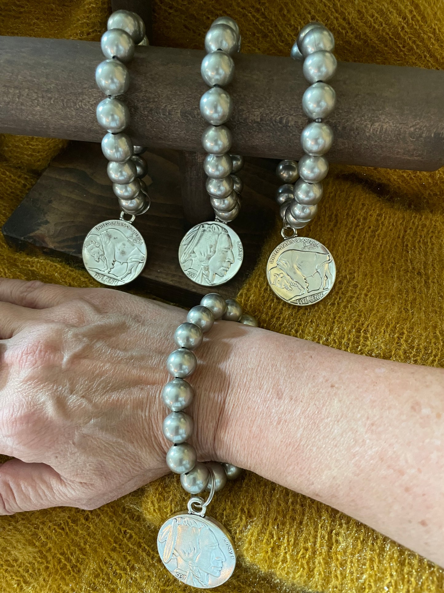 Buffalo Nickel Stretch Bracelet