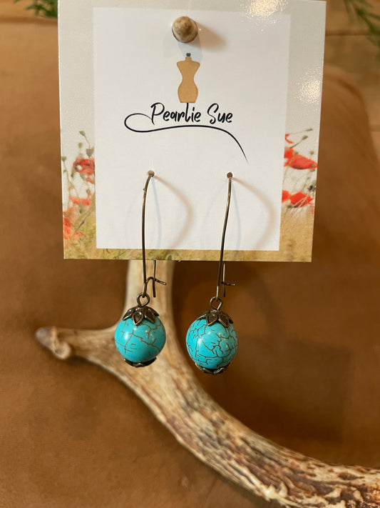 Turquoise Orb Earrings