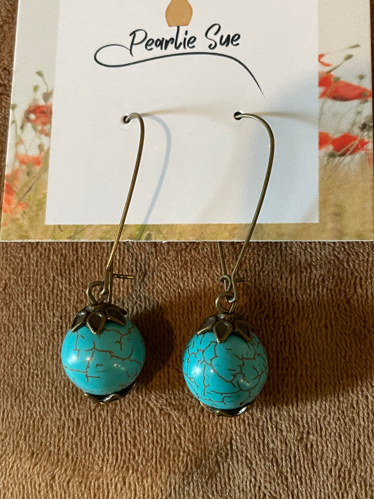 Turquoise Orb Earrings