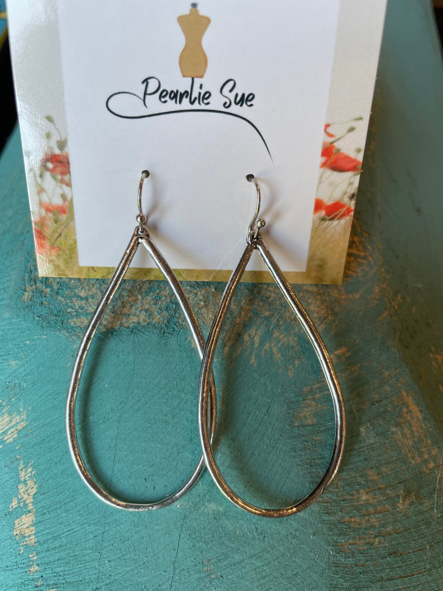 Silver Tear Drop Earrings